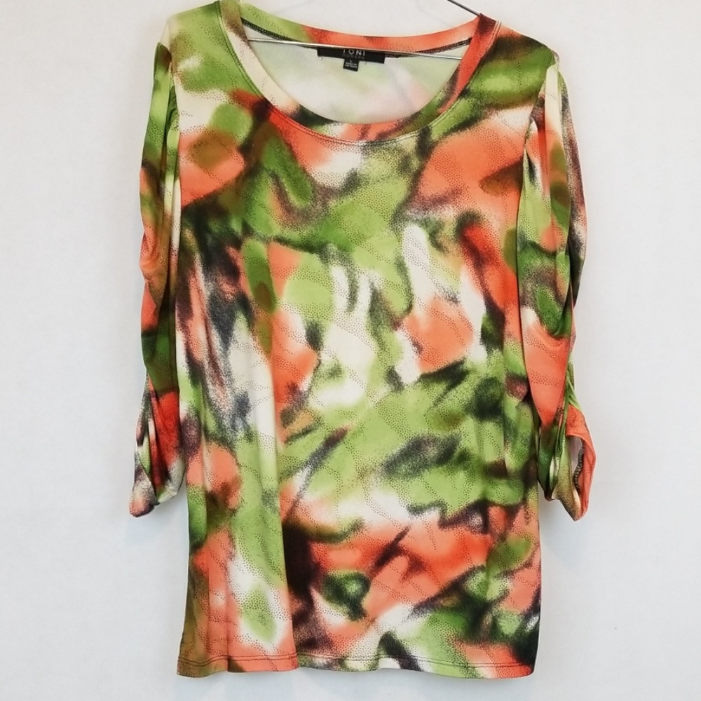TONI MORGAN BLOUSE SIZE LARGE Multicolor